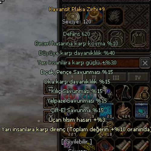  10 yarı direnç savaşçı zırh